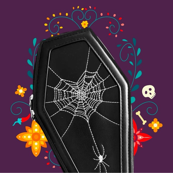 Gothic Punk Handbags - 🆕 Gothic Coffin Crossbody Bag - Heart Shaped Spider Web - Vintage - Punk Bag